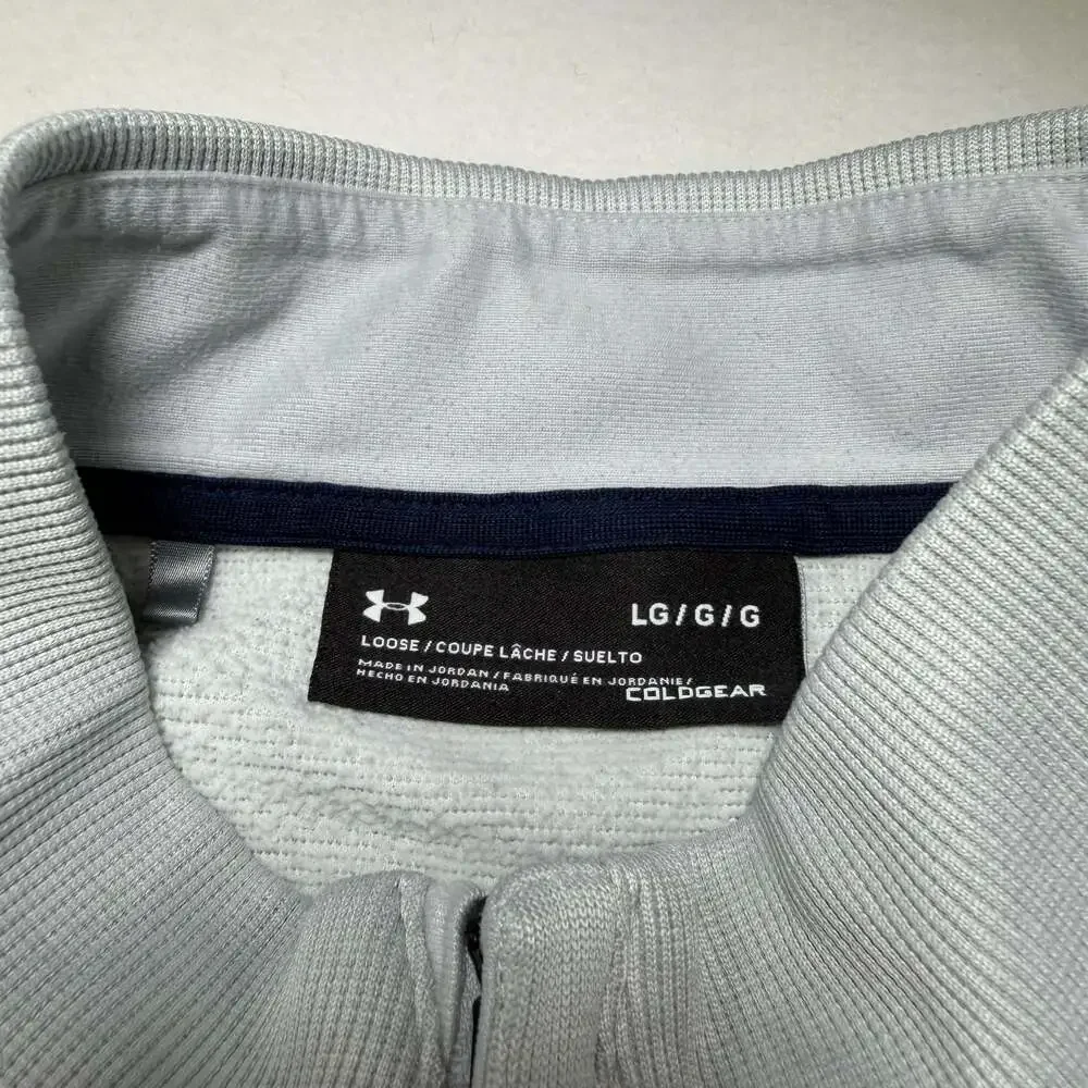 Under Armour ColdGear Loose 1/4 Zip Pullover Gray Mens Size Large